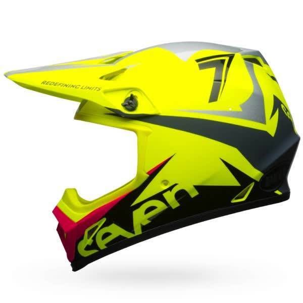Slika Motocross kaciga BELL MX-9 MIPS Seven Ignite neon žuta