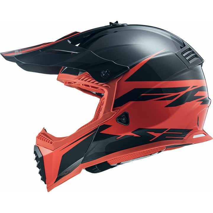 Slika Motocross kaciga LS2 Fast Evo Roar MX437 crna crvena