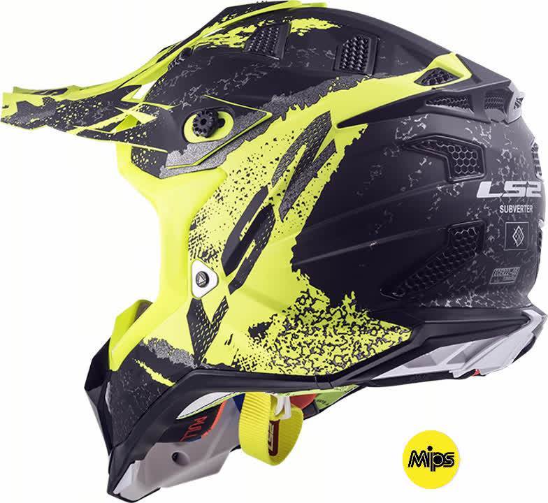 Slika Motocross kaciga LS2 Subverter Claw, crna žuta (MX470)