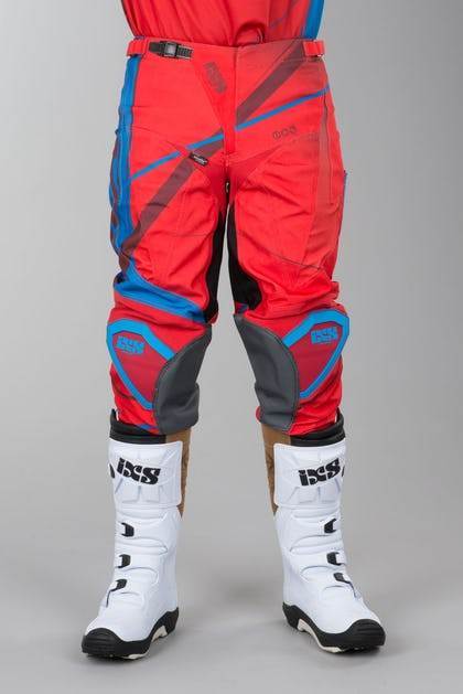 Slika Motocross hlače IXS Hurricane crvena plava