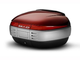 Moto kovček SHAD SH50 z integriranim naslonom (50 L+), rdeč/črn