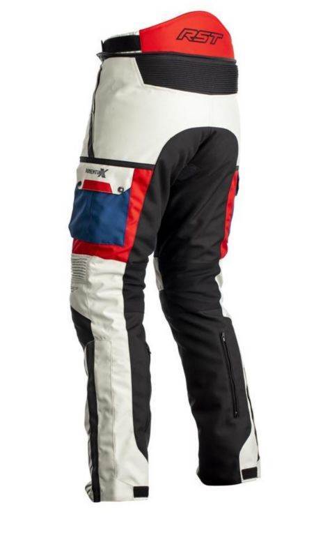 Slika Adventure ženske motociklističke hlače RST Adventure-X Pro bijele plave crvene