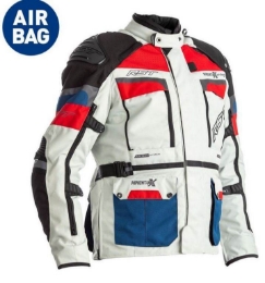 Motoristična jakna z airbagom RST Adventure-X Airbag PRO, bela/modra/rdeča