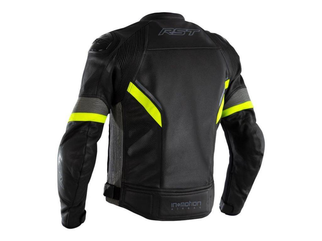 Slika Motoristička kožna jakna RST Sabre Airbag crna žuta