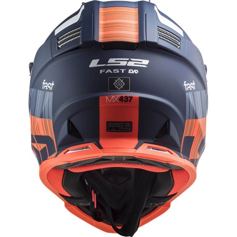 Slika Motocross kaciga LS2 Fast Evo Xcode MX437 narančasta plava