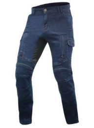 Motoristične jeans hlače Trilobite ACID SCRAMBLER 1664, temno modre