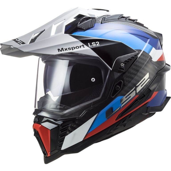 Slika Karbonska enduro kaciga za motor LS2 Explorer Frontier (MX701), plava/crvena