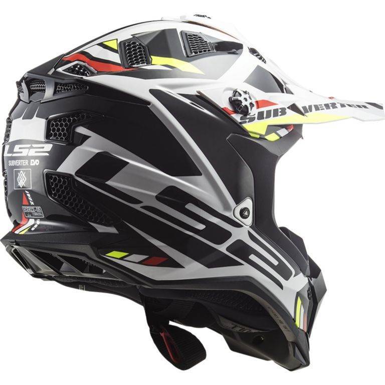 Slika Motocross kaciga LS2 Subverter Evo Stomp, bijela crna (MX700)