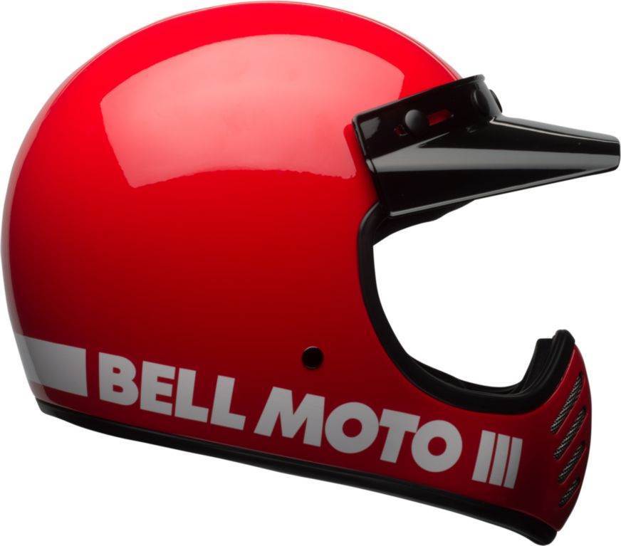 Retro motocross čelada BELL Moto-3 Classic, rdeča