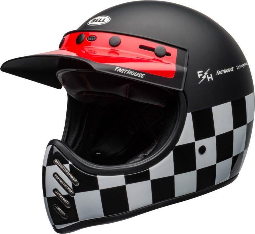 Slika Motocross retro  kaciga BELL Moto 3 Fasthouse® Checkers