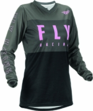 Slika Ženska motocross majica/dres FLY MX F-16, siva/roza