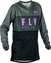 Slika Kros majica dječja FLY MX F-16 crna pink