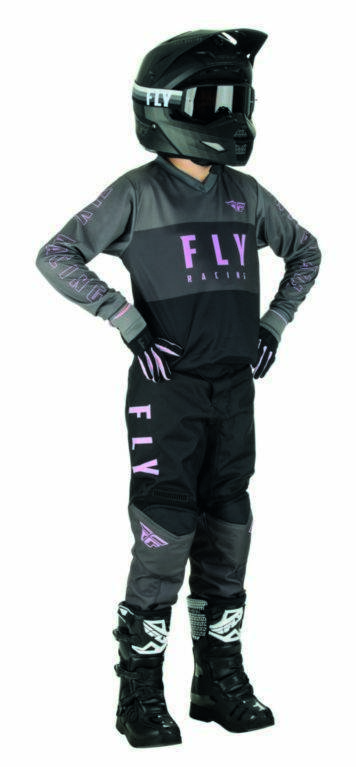Slika Kros hlače dječje FLY MX F-16 crna pink