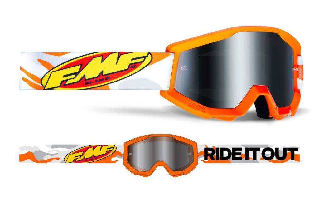 Slika  Motocross naočale FMF Powercore Mirror narančasta