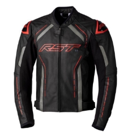 Slika Motoristička kožna jakna RST S1 crna crvena