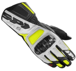 Športne motoristične rokavice SPIDI STR-5, črne/bele/rumene