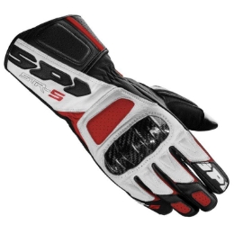 Športne motoristične rokavice SPIDI STR-5, črne/bele/rdeče