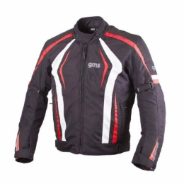 Športna motoristična jakna GMS Pace, črna/rdeča