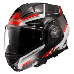 Slika Flip up kaciga LS2 Advant X Spectrum (FF901), bijela/crvena