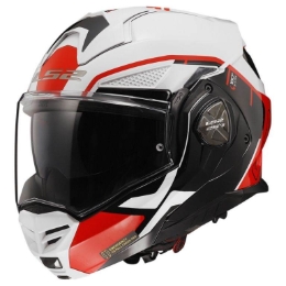 Slika Flip up kaciga LS2 Advant X Metryk (FF901), bijela/crvena