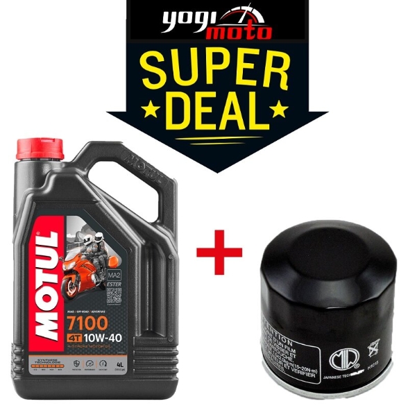 Slika Sintetičko motorno ulje MOTUL 7100 4T 10W40 4 L + filtar ulja (SUPER DEAL)