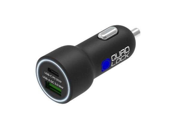 Slika Brzi dupli USB punjač Quad Lock Dual V2 12 V/48W, za motocikl ili auto