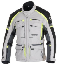 Slika Touring motoristična jakna GMS Everest 3v1, svetlo siva/rumena