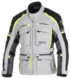 Touring motoristična jakna GMS Everest 3v1, svetlo siva/rumena