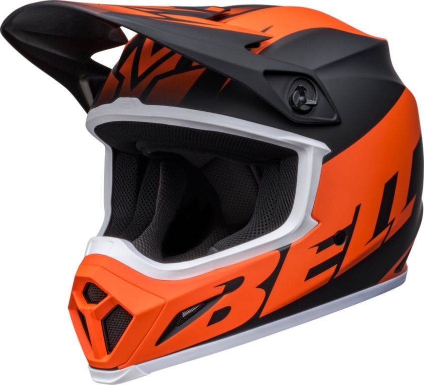 Slika Premium motocross kaciga Bell MX-9 Mips Disrupt, crna/narančasta