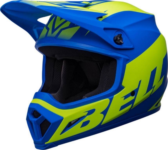 Slika Premium motocross kaciga Bell MX-9 Mips Disrupt, plava/žuta