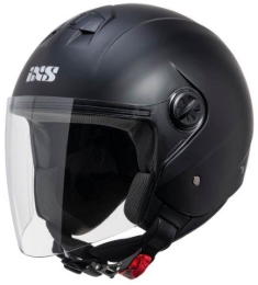 Slika Motoristička jet otvorena kaciga s vizirom iXS 130 1.0, crna