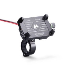 Slika Aluminijast nosilec za telefon na motorju z USB polnilcem Midland MH-Pro USB