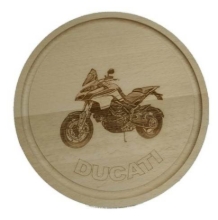 Slika Okrasna lesena deska DUCATI MULTISTRADA (premer 24 cm)