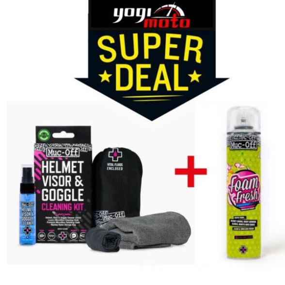 Slika Paket za čiščenje unutrašnjosti i vanjštine kacige Muc-Off (pjena 400 ml + kit V2)