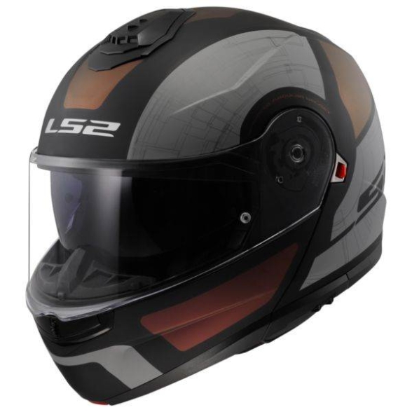 Slika Flip up kaciga LS2 Strobe II Orion (FF908), crna/siva