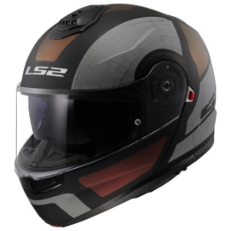 Slika Flip up kaciga LS2 Strobe II Orion (FF908), crna/siva