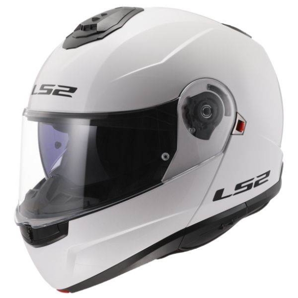 Slika Flip up kaciga LS2 Strobe II Gloss (FF908), bijela