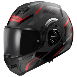 Slika Flip up kaciga LS2 Advant Kuka (FF906), crna/crvena