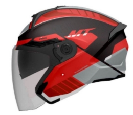 Slika Sportska jet kaciga za motor MT Helmets Cosmo SV Cruiser, crvena/crna