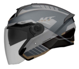Slika Sportska jet kaciga za motor MT Helmets Cosmo SV Cruiser, siva/crna