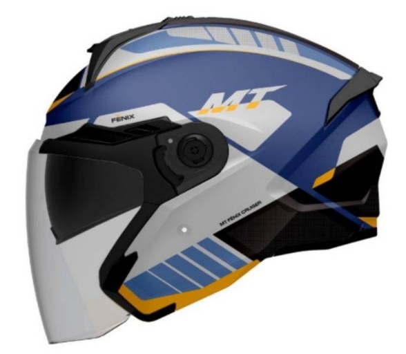 Slika Sportska jet kaciga za motor MT Helmets Cosmo SV Cruiser, plava/crna
