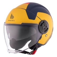 Slika Motoristična jet čelada MT Helmets Viale SV S Beta, rumena/temno modra