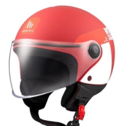 Slika Jet kaciga za skuter MT Helmets Street S Inboard, crvena