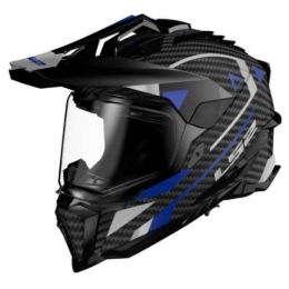 Slika Karbonska enduro kaciga za motor LS2 Explorer Adventure (MX701), crna/plava