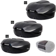 Slika Nastavljiv kovček za motor SHAD SH58X Premium Smart Lock (46-58 L) z naslonom