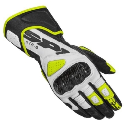 Slika Sportske motorističke rukavice Spidi STR-6, crne/bijele/žute