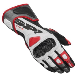 Slika Sportske motorističke rukavice Spidi STR-6, crne/bijele/crvene