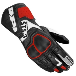 Slika Sportske kožne rukavice za motor Spidi STS-3, crne/crvene