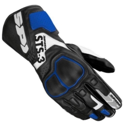 Slika Sportske kožne rukavice za motor Spidi STS-3, crne/plave