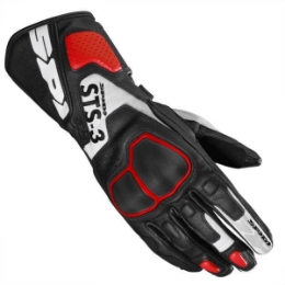Slika Sportske ženske kožne rukavice za motor Spidi STS-3, crne/crvene
